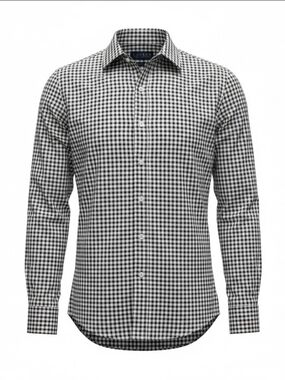 Ralph Lauren Slim Fit Non Iron Dress Shirt Mens 15 32 33 Green White Gingham